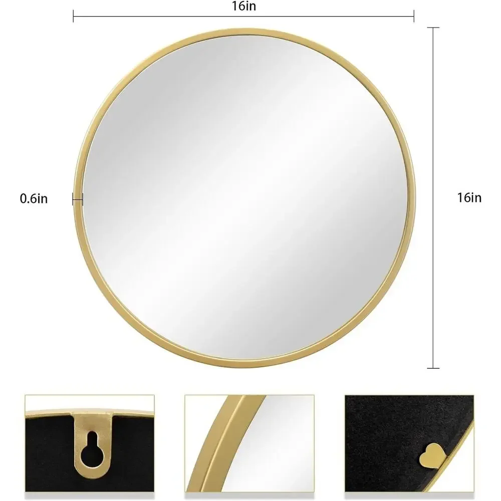Round Gold Wall Mirror 16